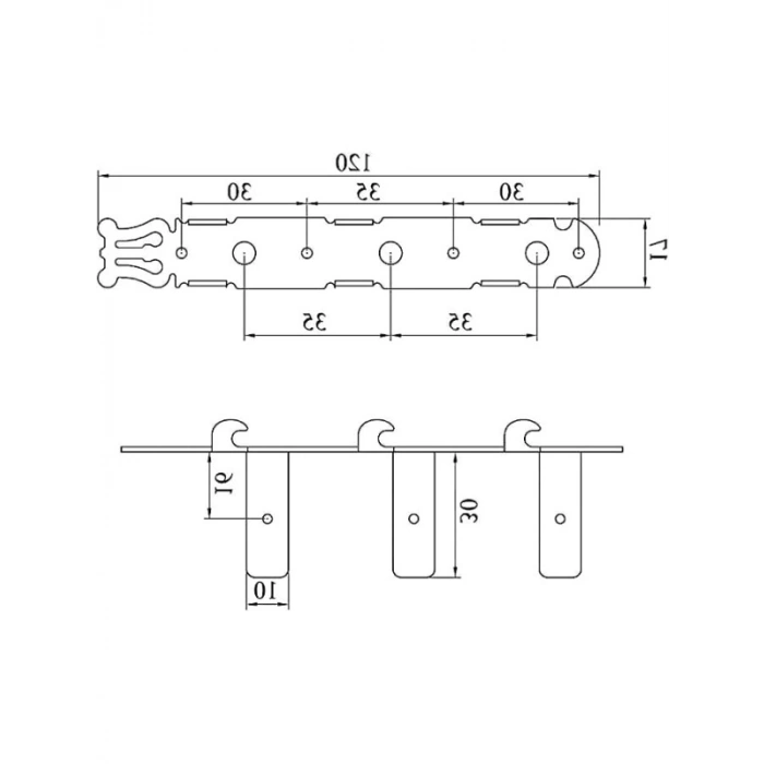 Klasik Gitar Tunerleri - 2 Kalas (3+3)