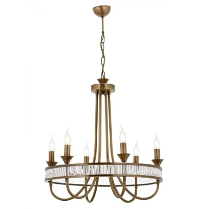 Klasik Metal Kristal Avize - 60cm E14 Aydınlatma