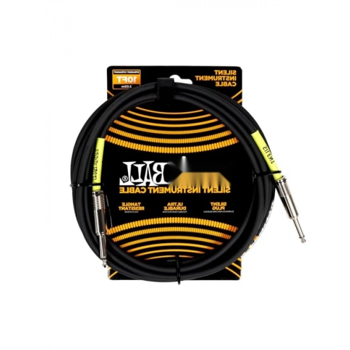 Klasik Sessiz Enstrüman Kablosu - 18Ft, Siyah