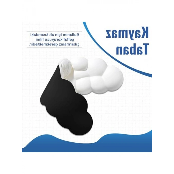 Klasse Cloud Klavye Bilek Desteği, Bulut ErgoPad, Kaymaz Tabanlı, Nefes Alan Kumaş, Ağrı Önleyici (Klavye Desteği, Beyaz)