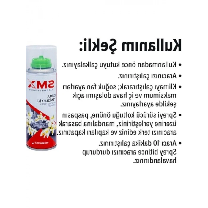 Klima Temizleme ve Koku Giderici Sprey - 200 ml Kullanım