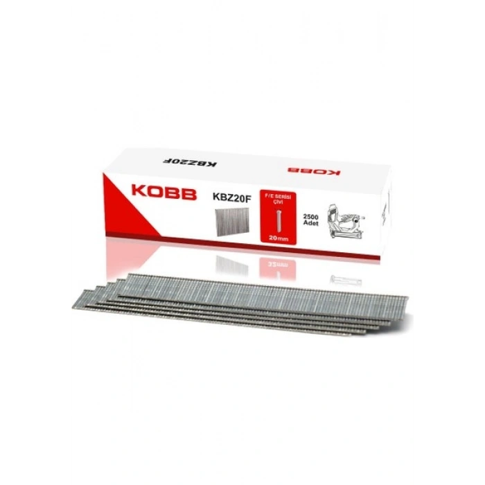 Kobb KBZ20F 20MM 2500 Adet F/e/j/8 Serisi Ağır Hizmet Tipi Kesik Başlı Çivi