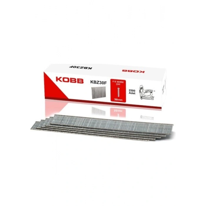 Kobb Kbz30f 30mm 2500 Adet F/E/J/8 Serisi Ağır Hizmet Tipi Kesik Başlı Çivi