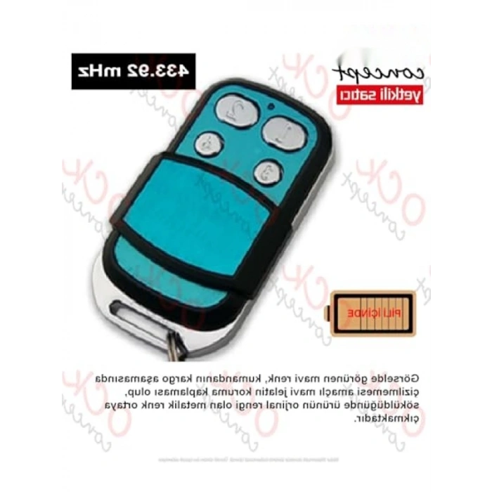 Kodlanabilir Uzaktan Kumanda - 4 Tuşlu, 433MHz