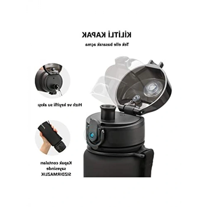 Koku Yapmayan 800ml Tritan Su Matarası, 25 cm Boy