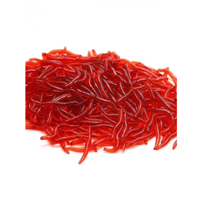 Kokulu Yapay Silikon Solucan, 3,5 cm, 100 Adet Paket