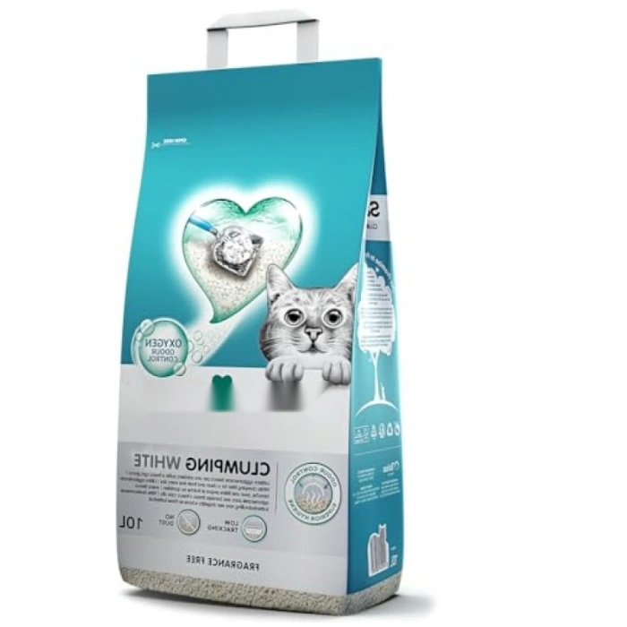 Kokusuz Beyaz Topaklanan Kedi Kumu 10L