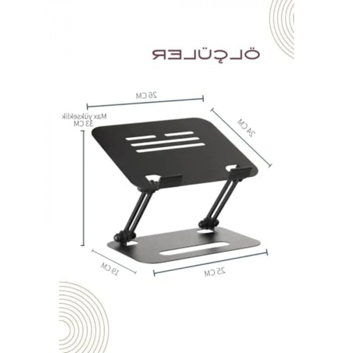 Kolay Ayarlanır Katlanabilir Laptop Standı, Metal