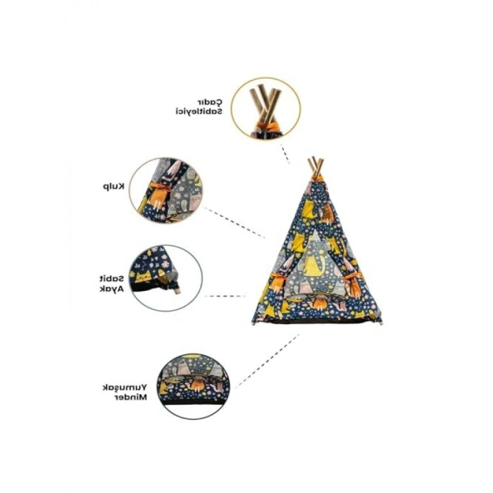 Kolay Kurulum Yıkanabilir Kedi Çadırı (Large)