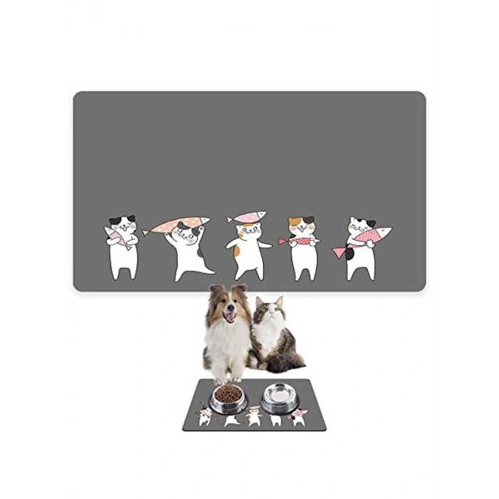 Kolay Temizlenen Su Geçirmez Evcil Hayvan Beslenme Matı