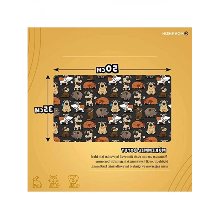 Kolay Temizlenen Su Geçirmez Evcil Hayvan Beslenme Matı 50x35 cm