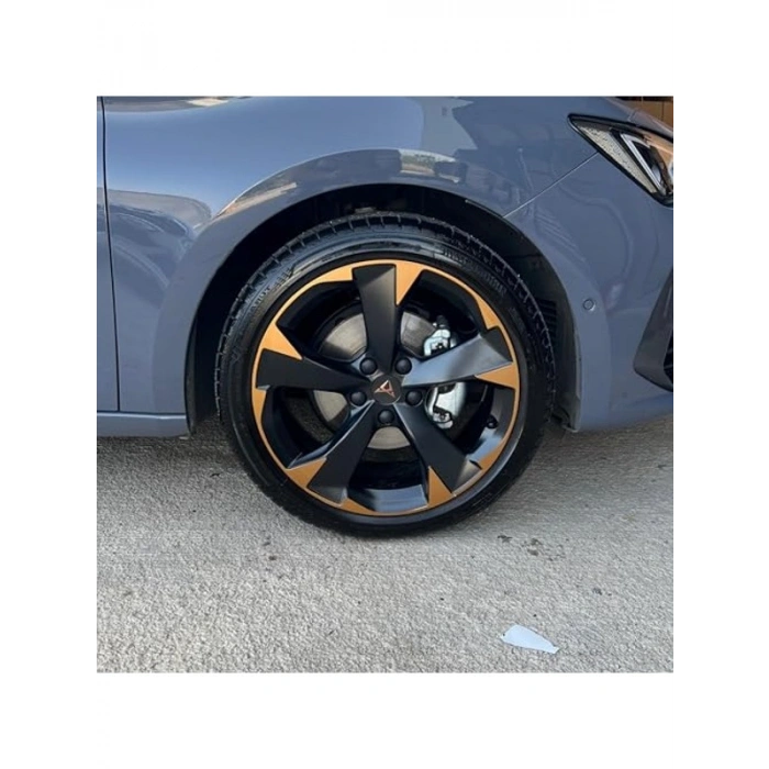 Kolay Uygulama ile Metalik Mat Bakır Jant Kaplama Sticker Seti