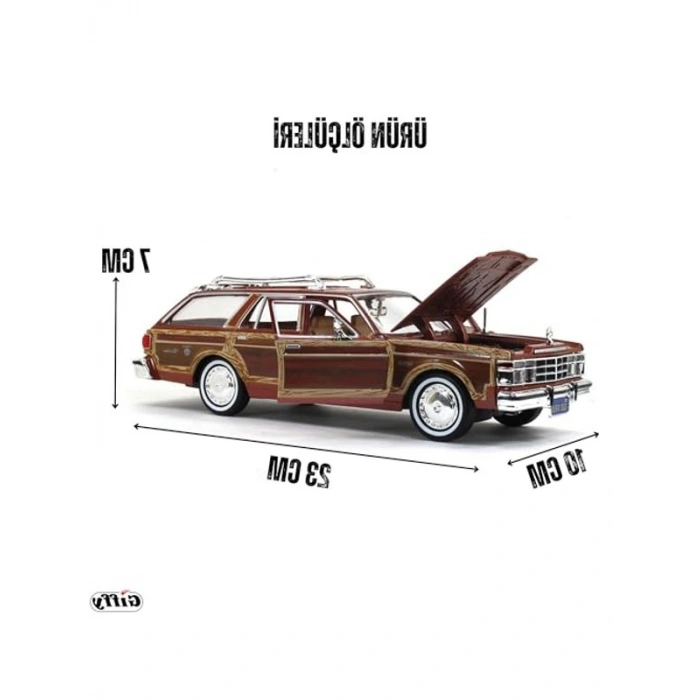 Koleksiyonluk 1:24 Ölçekli Metal Araba Modeli - Klasik Tasarım ve Kutulu