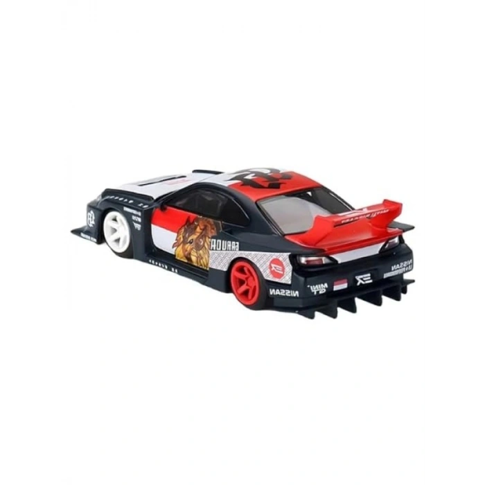 Koleksiyonluk 1:64 Ölçekli Diecast Model Araç - Beyaz/Siyah Grafiklerle