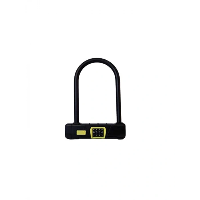 Kombinasyon U Tipi Bisiklet Kilidi - 4 Haneli, Vinil Kaplama