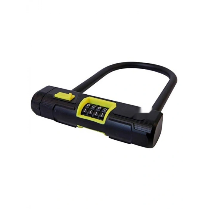 Kombinasyon U Tipi Bisiklet Kilidi - 4 Haneli, Vinil Kaplama