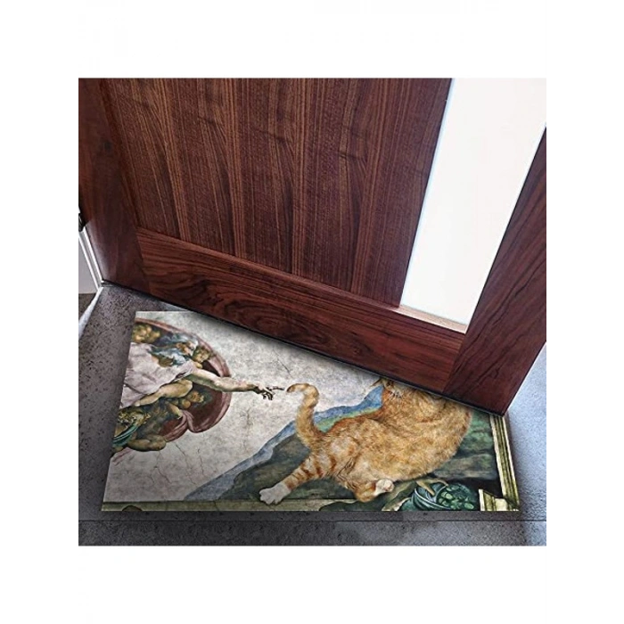 Komik Tasarımlı Dekoratif Kapı Paspası, 45x70 cm Boyutunda