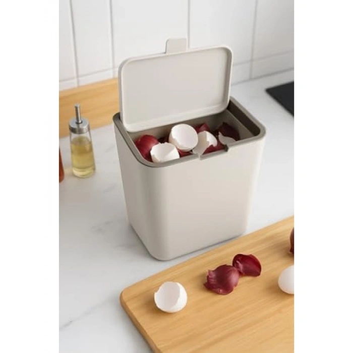 Kompakt Bej Çöp Kovası