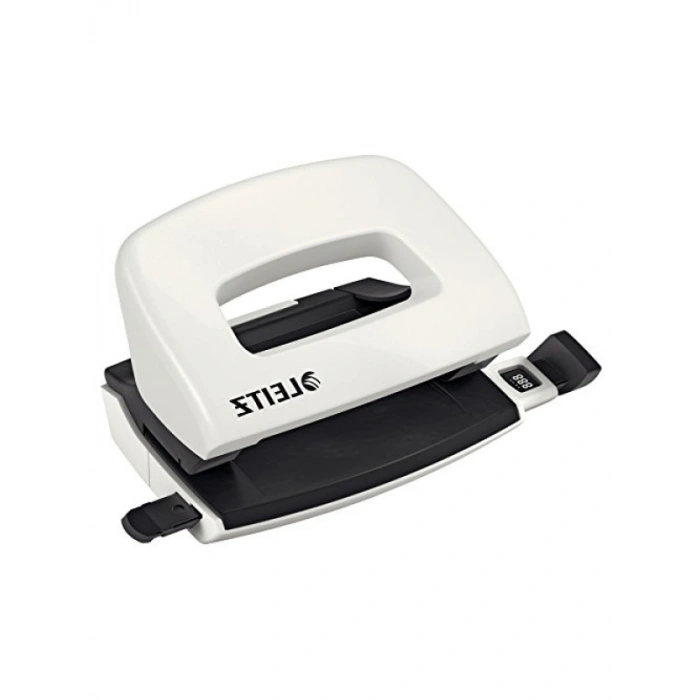 Kompakt Metal Mini Delgeç, 10 Sayfa Kapasiteli, Beyaz