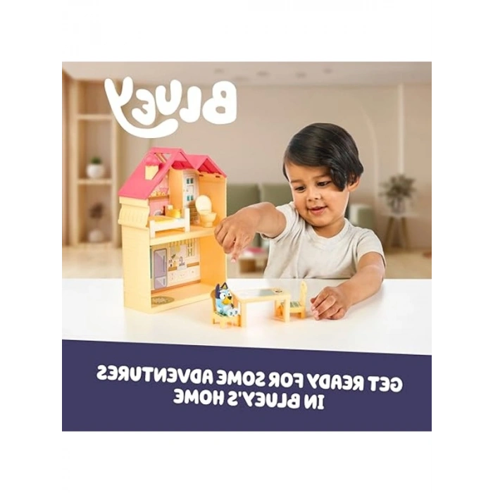 Kompakt Mini Ev Oyun Seti, Taşıma Saplı ve Üç Oda Tasarımı