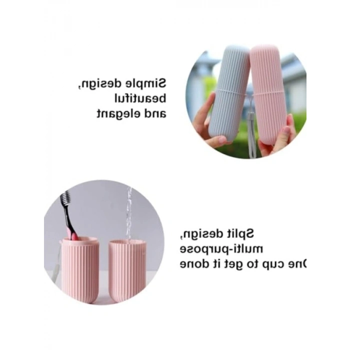 Kompakt Taşınabilir Diş Fırçası Kutusu, Bej