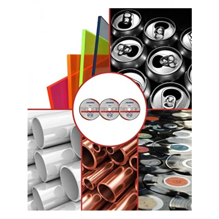 Kompakt Testere ile Uyumlu Metal ve Plastik Kesme Diski (3lü Set)