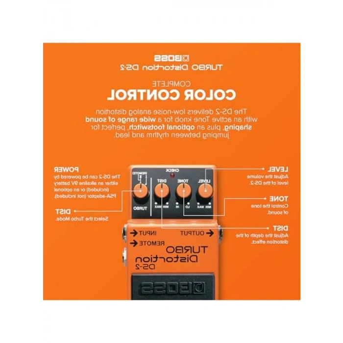 Kompakt Turbo Distortion Pedalı, Yüksek Ses Efekti ve Performans