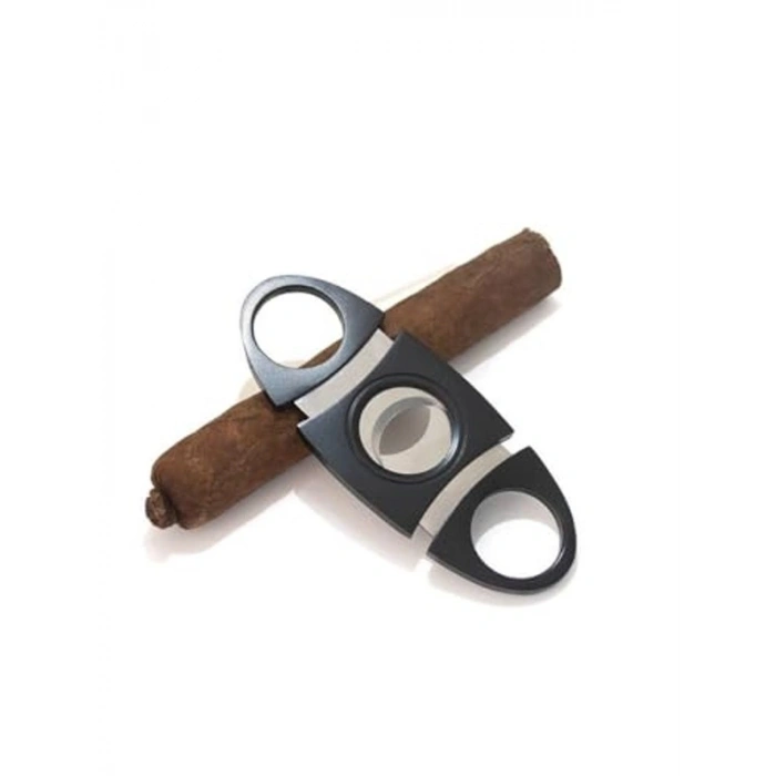 Komple Çelik Puro Makası, 56 Ring, Siyah Renk, Dayanıklı Yapı