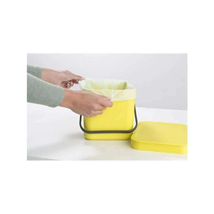 Kompostlanabilir 6L Çöp Torbası, 10 Adet Rulo, Beyaz, 16x16x11 cm