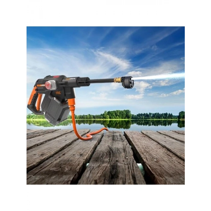 Kömürsüz 20 Volt Basınçlı Yıkama Tabancası, 56 Bar Güç, 2 Parça Set