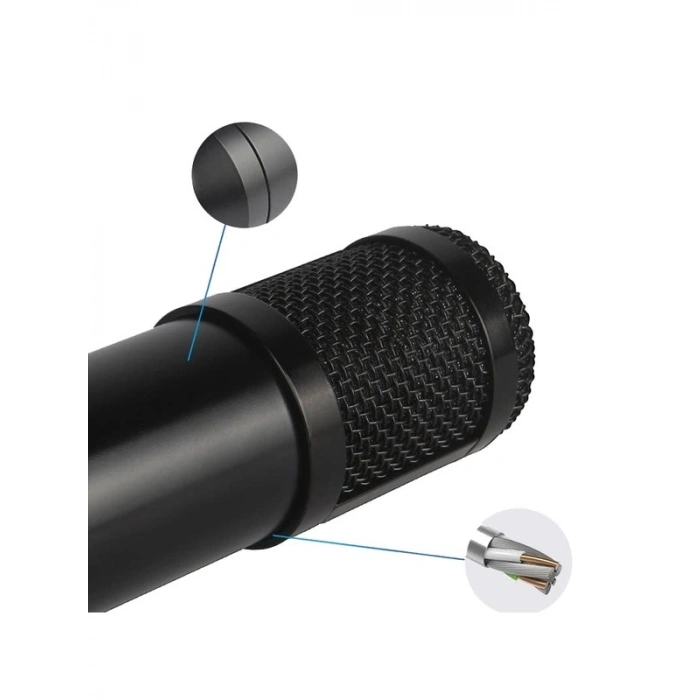 Kondanser Mikrofon, Ses Kaydı ve Yayın için Uygun, (+48V Phantom Power)