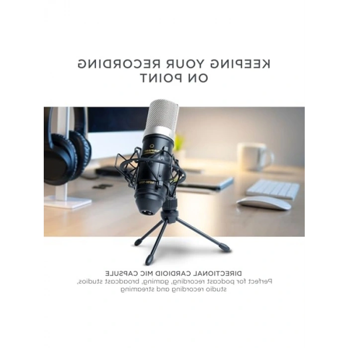 Kondenser Stüdyo Mikrofonu, XLR Bağlantılı, 18 mm Kapsül