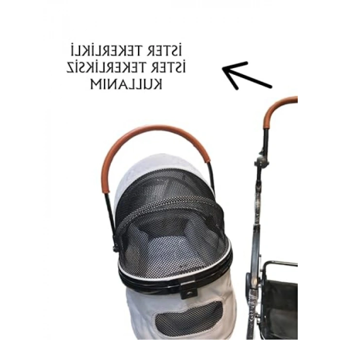 Konforlu 76.5X48x99 cm Kedi ve Köpek Arabası