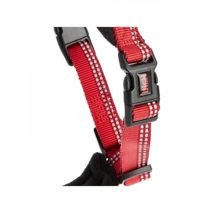 Konforlu Polar Astarlı Göğüs Tasması, XL Boy, Kırmızı