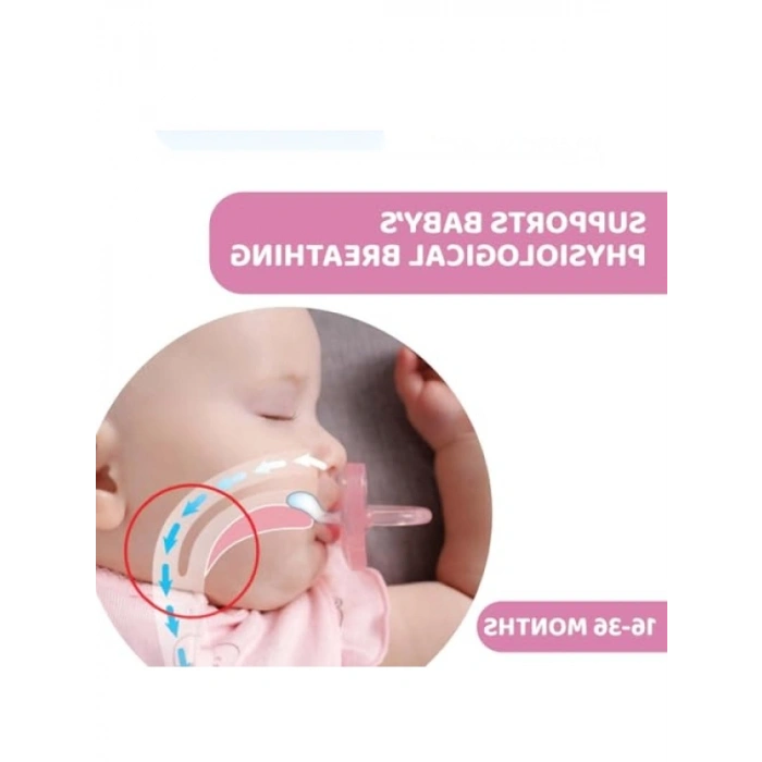 Konforlu Silikon Emzik Seti (16-36 Ay, 2li), Pembe
