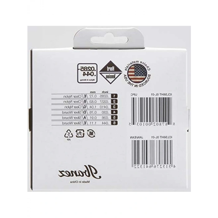 Konser Gitarı Telleri Seti, Naylon/Gümüş Kaplama