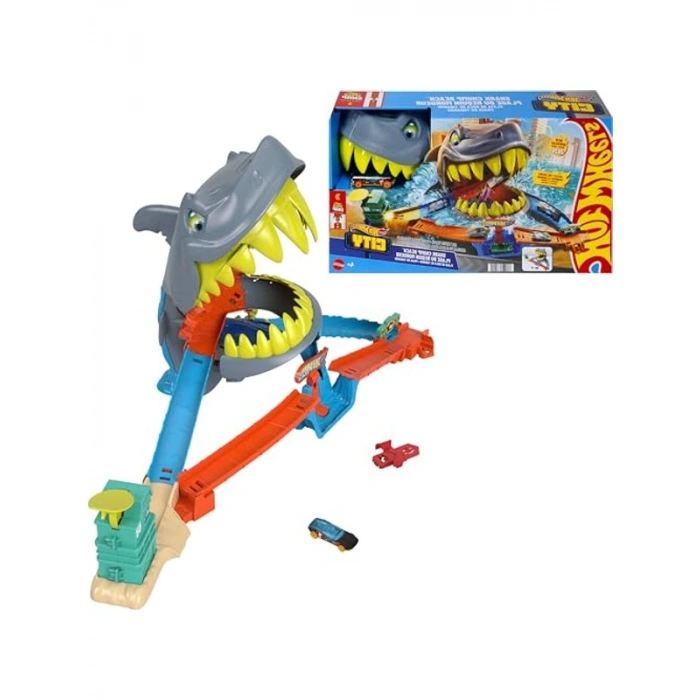 Köpek Balığı Temalı Hot Wheels City Oyun Seti ve Araç