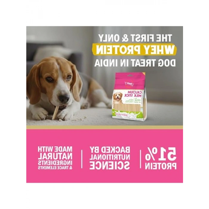 Köpekler için kalsiyumlu sütlü ödül çubukları, 270 gr