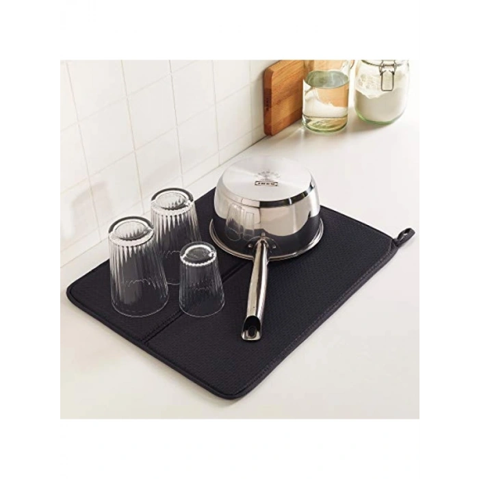 Koyu Gri Bulaşık Kurutma Matı, 36x44 cm