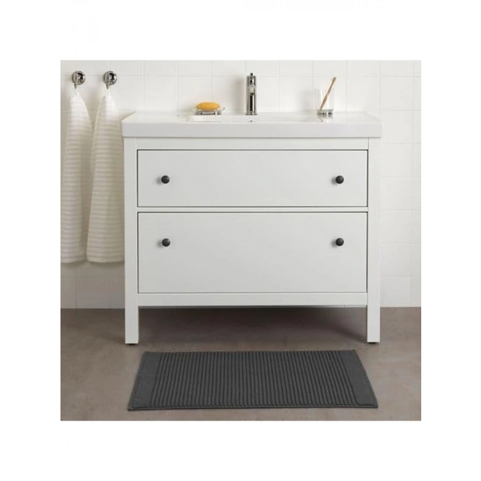 Koyu Gri Renk 50x80 cm Yapılandırılmış Pamuk Havlu