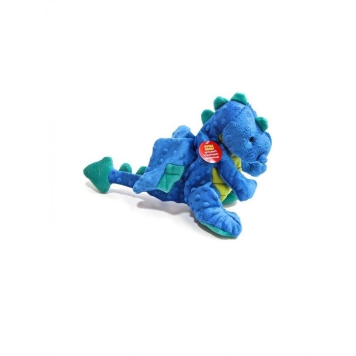 Koyu Mavi Ejderha Şeklinde Sesli Köpek Oyuncağı, 35 Cm