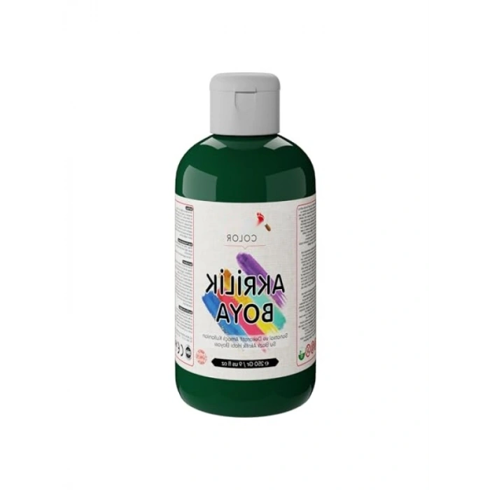 Koyu Yeşil Renk Akrilik Boya - 250 gr