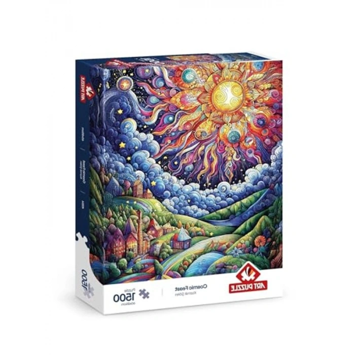 Kozmik Şölen Temalı 1500 Parça Puzzle Seti, Eğlenceli Zihin Egzersizi