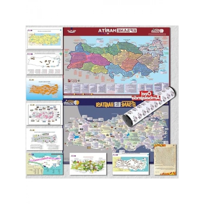 KPSS TYT AYT Harita Seti - 10lu Efsane Set