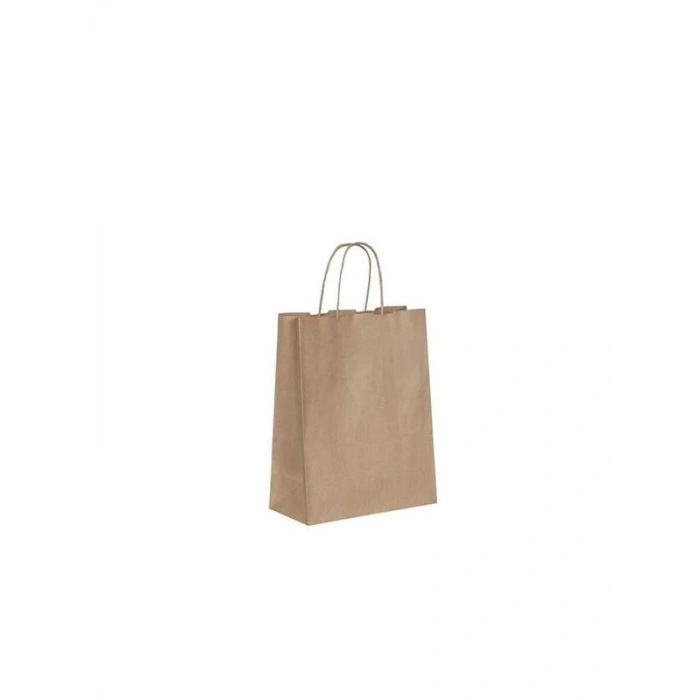 Kraft Kağıt Çanta, 19x8x24 cm Boyutunda, 25 Adet Paket