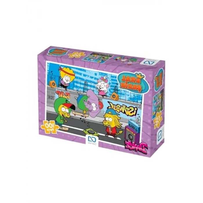 Kral Şakir Temalı 100 Parça Puzzle, 34x24 cm Eğlenceli Yapboz
