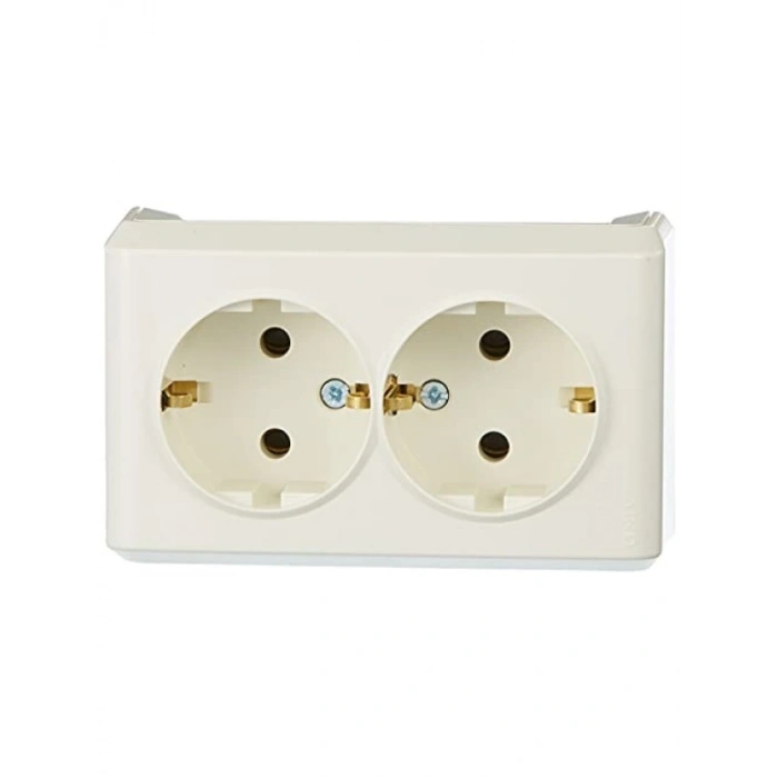 Krem İkili Topraklı Priz - Güvenilir ve Dayanıklı