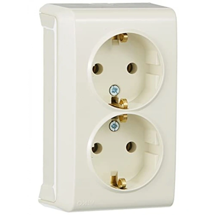 Krem İkili Topraklı Priz - Güvenilir ve Dayanıklı