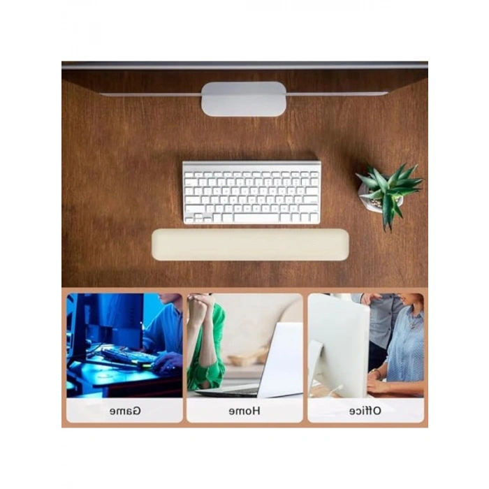 Krem Renkli Ergonomik Klavye Mouse Bilek Desteği