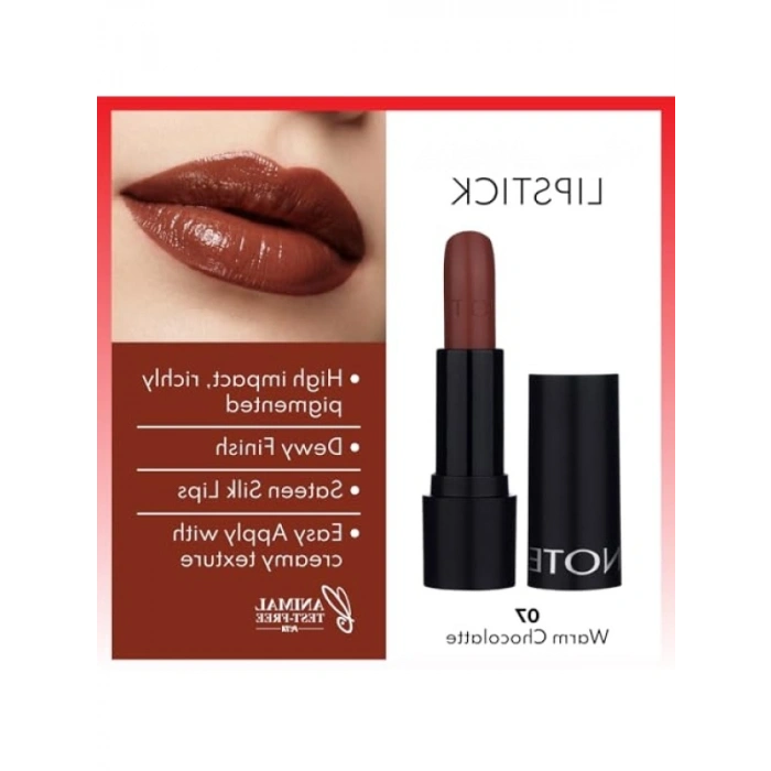 Kremsi Dokulu Yarı Parlak Ruj - 07 Warm Chocolate